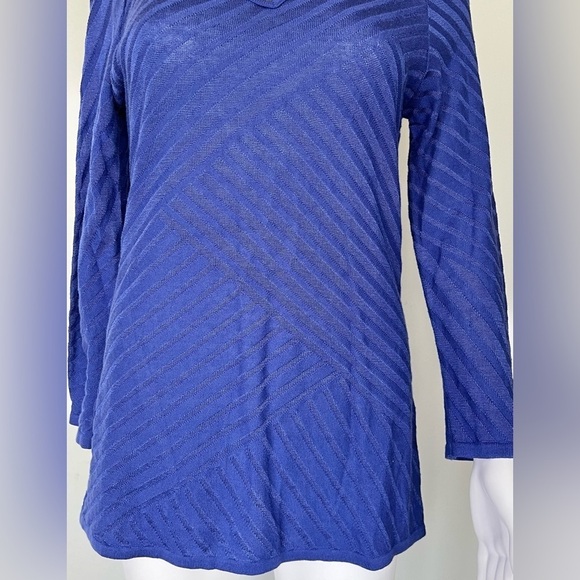 Dana Buchman - Womens Violet Long Sleeve Knit Top Sz SM - Picture 2 of 7
